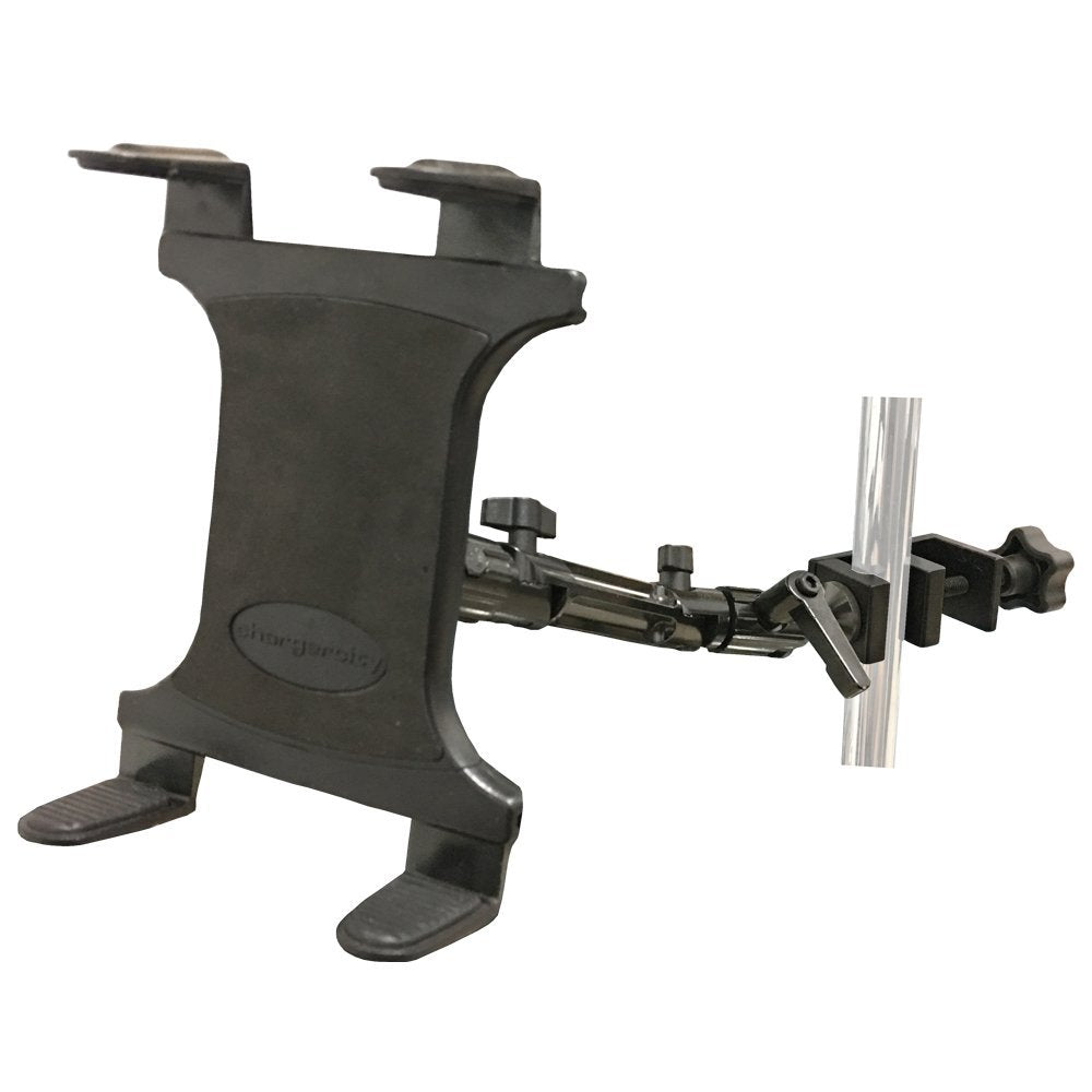Heavy Duty Aluminum Alloy Pole/Bar Stand Desktop Clamp Tablet Mount