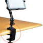 Heavy Duty Aluminum Alloy Pole/Bar Stand Desktop Clamp Tablet Mount
