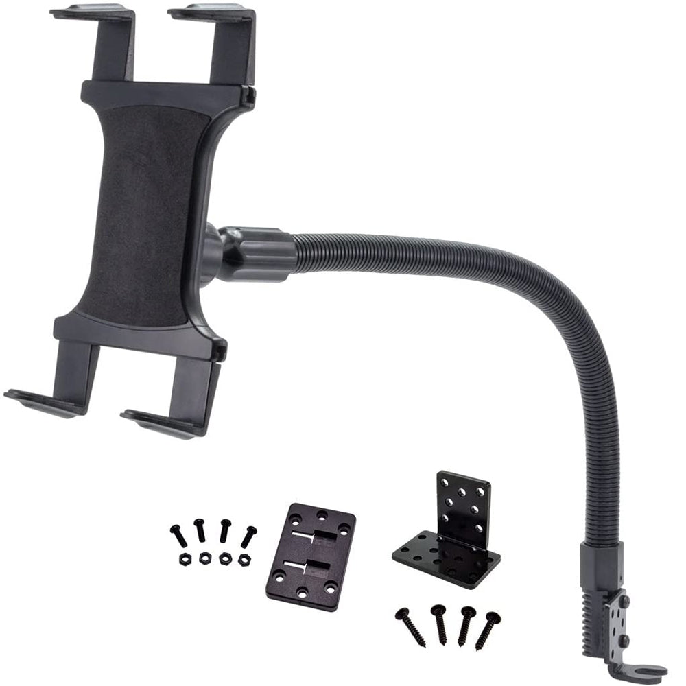 Heavy Duty Flexible 22“ Aluminum gooseneck ELD compliant car truck fleet floor seat bolt Tablet mount