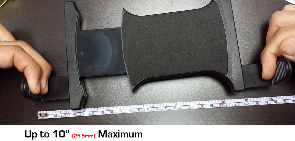 Universal Tablet Holder with 1/4-20 tripod adapter plate for iPad Pro Air Mini Galaxy Tab 7" to 13" screen Tablets