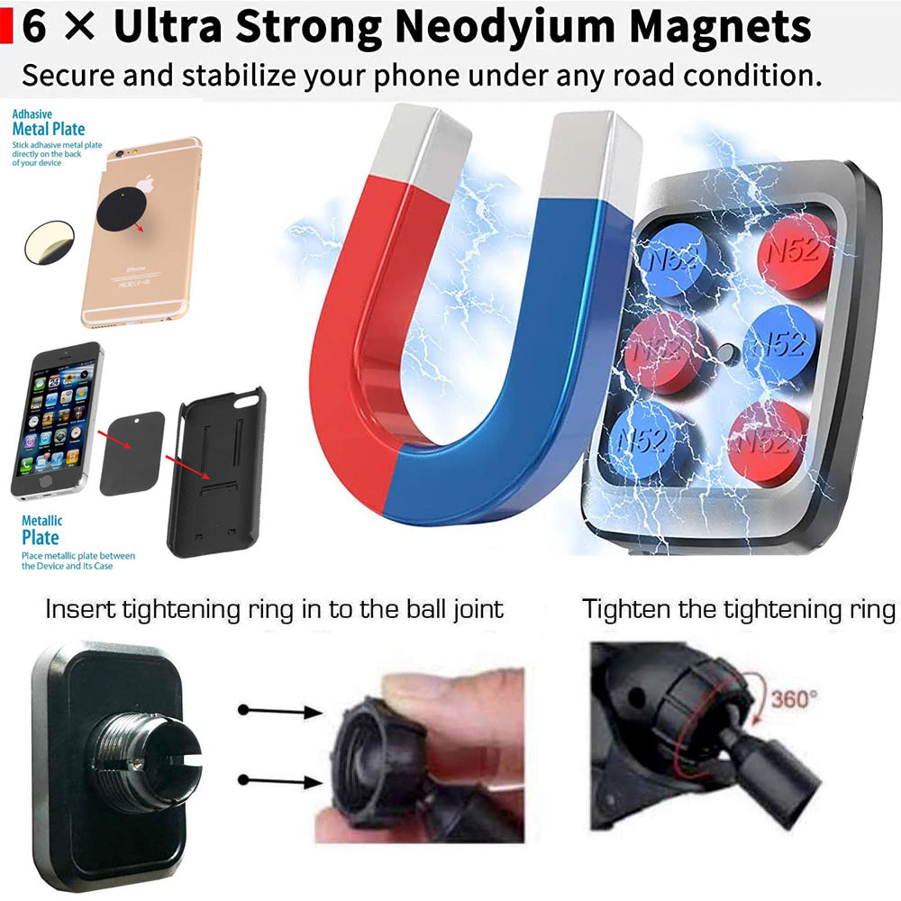 Super Strong Magnetic Cradle with 17mm/Ball Socket connection for all 17mm ball mounts