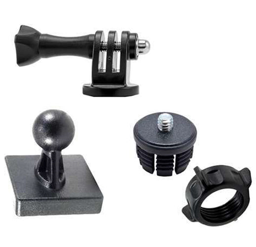 ChargerCity 1/4-20 +GO Pro Female Tab Adapter for Dual Post Headrest m ...