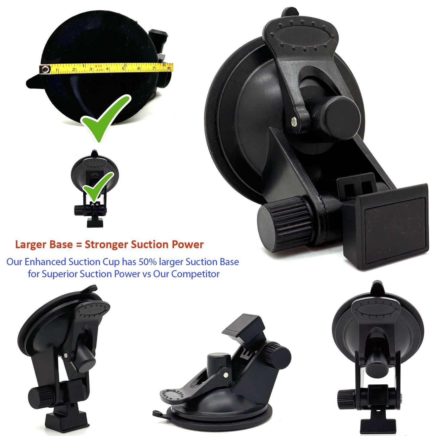 Enhanced Suction Mount For Escort Max360c MKII Max 3 4 IX IXc Cobra DualPro GT 360 Scout Radar Detector w/EZ Magnet Connection