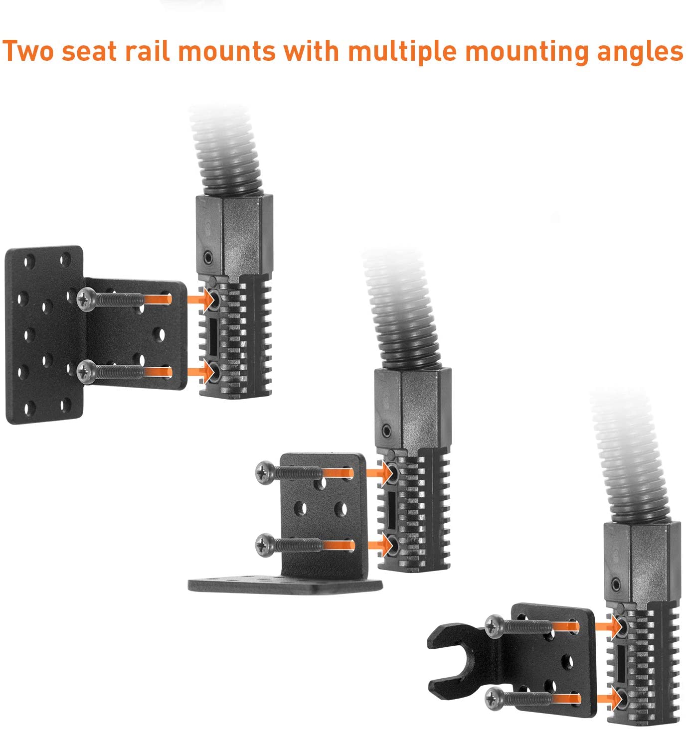 Heavy Duty Flexible 22“ Aluminum gooseneck ELD compliant car truck fleet floor seat bolt Tablet mount