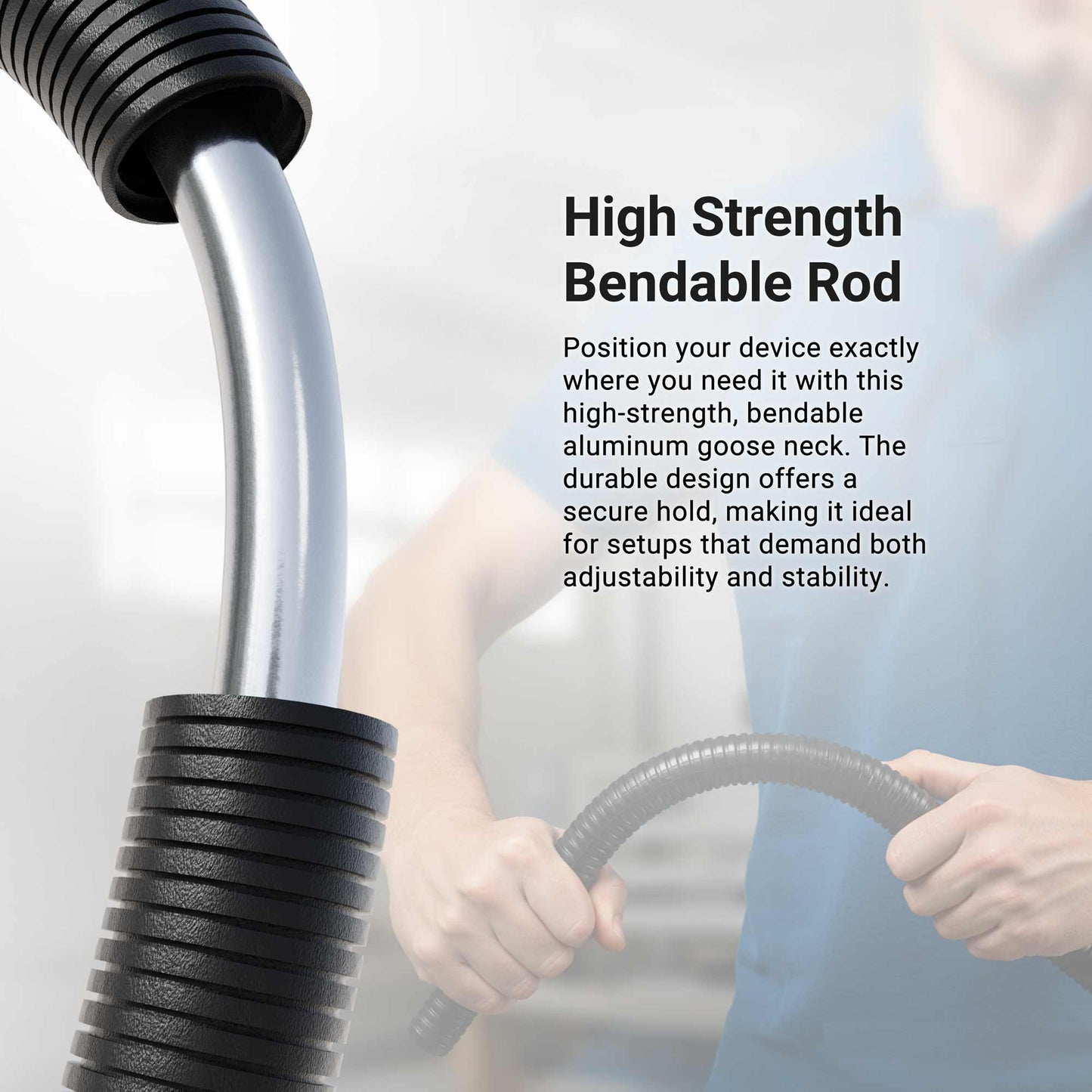Heavy Duty Flexible 22“ Aluminum gooseneck ELD compliant car truck fleet floor seat bolt Tablet mount